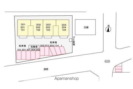 ニューエルディム土居[2DK/51.89m2]の配置図