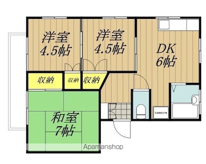 ハイツ唐沢２[3DK/49.69m2]の間取図