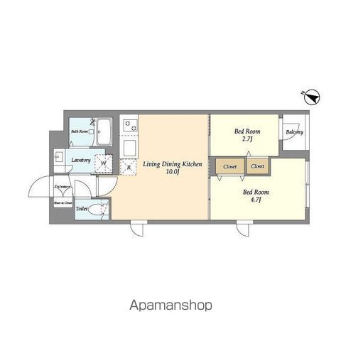 【杉並区和田のマンションの間取り】