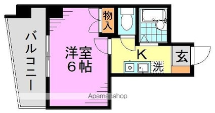 ロイヤルパレス高円寺[1K/20.22m2]の間取図