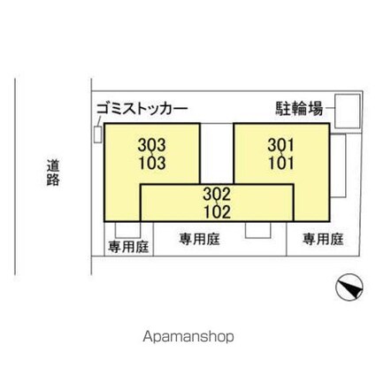 Ｈａｌｅ　Ａｓａｍａ[1LDK/41.23m2]の配置図