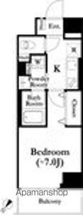 ロイジェント上野桜木[1K/26.2m2]の間取図
