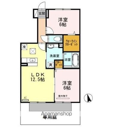 ウィット塩屋[2LDK/57.63m2]の間取図