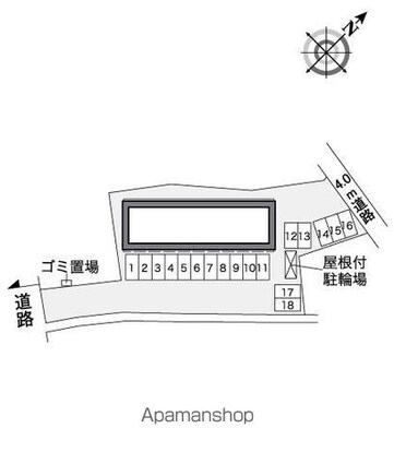 レオパレスＬＵＫＥ[1K/28.02m2]の配置図