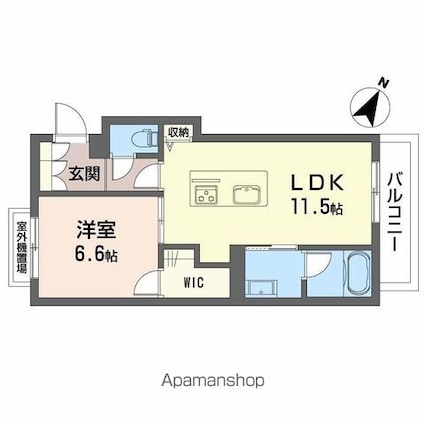 メゾン　ド　平尾[1LDK/44.92m2]の間取図