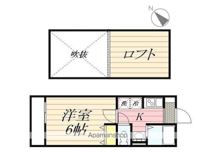 グランカスケードみのり台[1K/20m2]の間取図