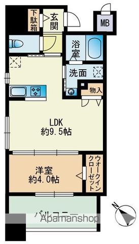 【福岡市中央区舞鶴のマンションの間取り】