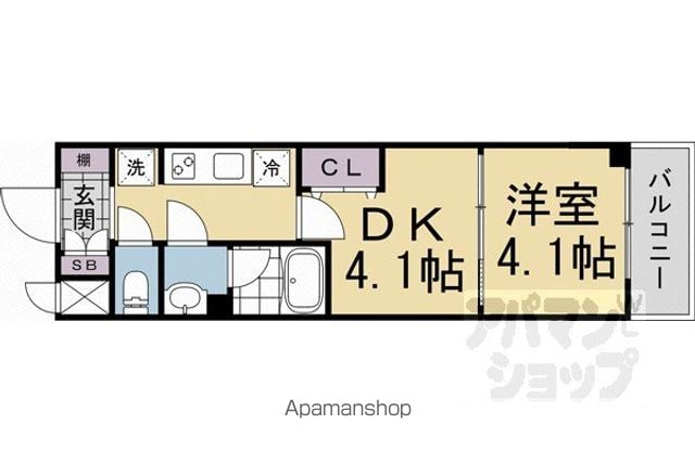 アスヴェル京都西大路SOUTHの間取り写真
