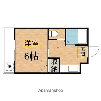 ハイテックⅢ番館[1K/20m2]の間取図