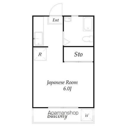 東京都昭島市緑町５丁目[1R/16.25m2]の間取図