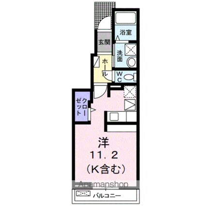 フェリオ[1K/30m2]の間取図