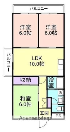 和歌山県和歌山市加納[3LDK/63.5m2]の間取図