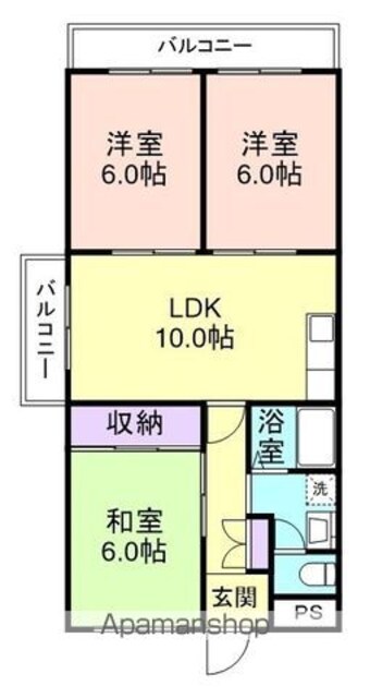 和歌山県和歌山市加納[3LDK/63.5m2]の間取図