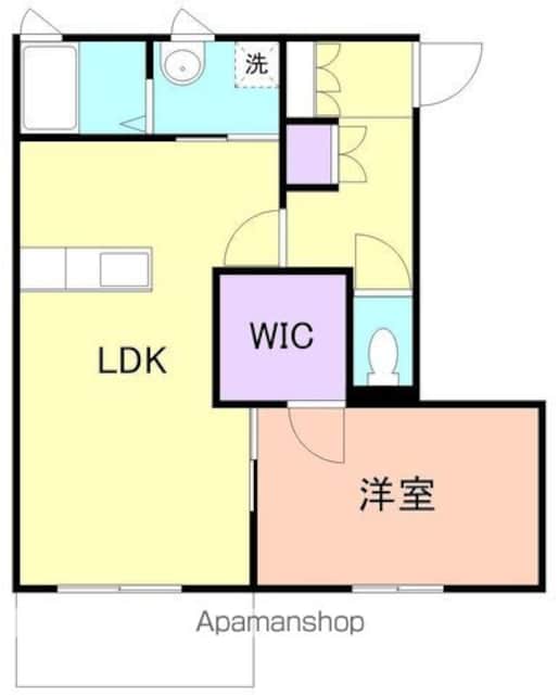 シャーメゾンふじいⅠ[1LDK/47.53m2]の間取図