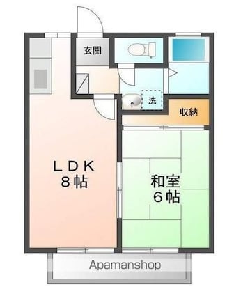 パナハイツやまぐちＡ[1LDK/35.92m2]の間取図