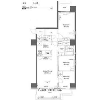 プライムアーバン亀有[3LDK/75.72m2]の間取図