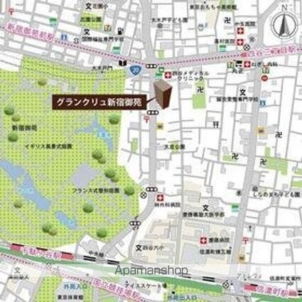 グランクリュ新宿御苑[1LDK/41.56m2]の配置図