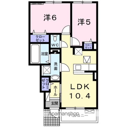 カメリア　コート[2LDK/49.6m2]の間取図