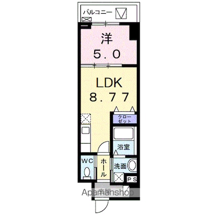 スカイハウス　グランデ[1LDK/34.39m2]の間取図