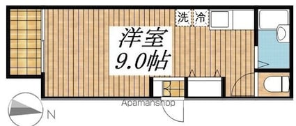 東京都国分寺市日吉町１丁目[1R/22.3m2]の間取図