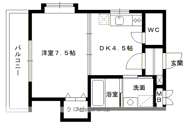クレアール博多603の間取り