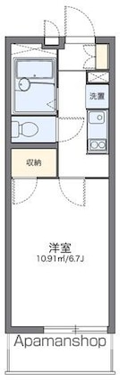 レオパレスリバーサイドにしろく[1K/20.81m2]の間取図