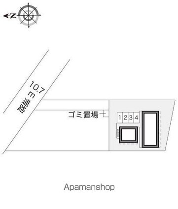 レオパレス楠[1K/19.87m2]の配置図