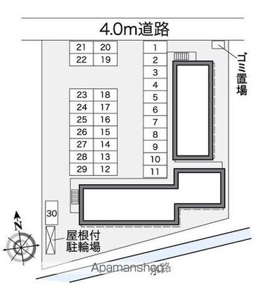レオパレス末広[1K/23.18m2]の配置図