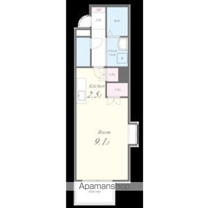 ＨＩＲＯ尾頭橋　（ヒロ尾頭橋）[1R/31.8m2]の間取図