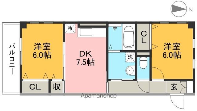 ブルージュ・TAKASONEの間取り写真