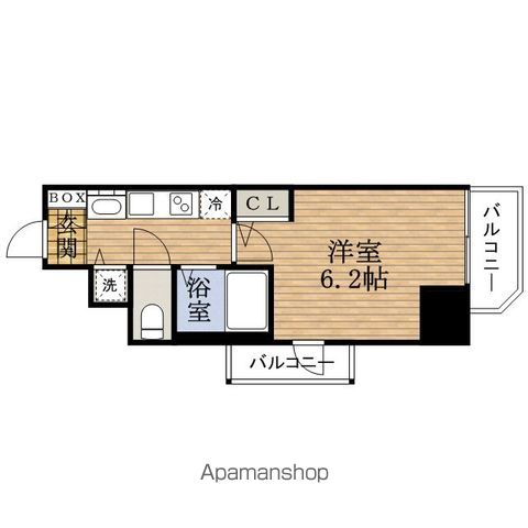 プレサンス心斎橋ルティアの間取り写真