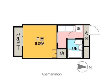 岐阜県岐阜市柳津町宮東３丁目[1K/18.14m2]の間取図
