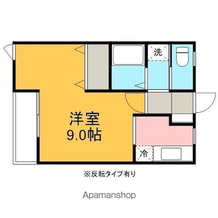 ヴィラージュＤ[1K/28.57m2]の間取図