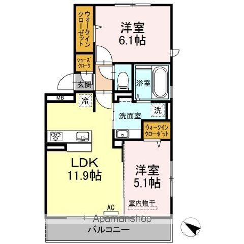DーROOMパークサイド吉塚の間取り写真