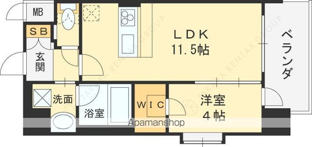 スプランディッド中之島DUEの間取り写真