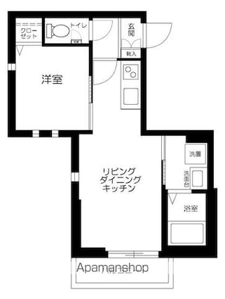 東京都北区東十条１丁目[1LDK/31.05m2]の間取図