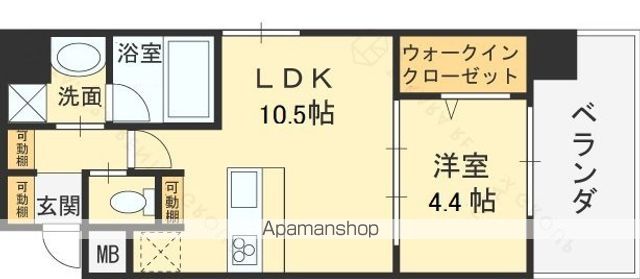 アプリーレ大阪城北の間取り写真