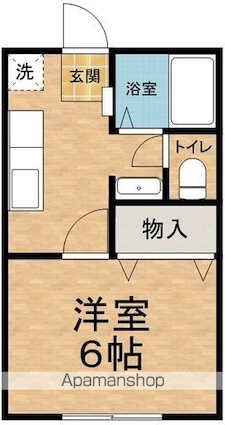 ハイツ・ヒル[1K/23.1m2]の間取図