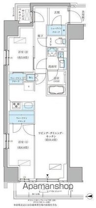 東京都品川区東品川３丁目[2LDK/62m2]の間取図