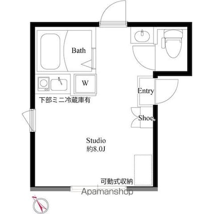 ＬＨ　ＮＡＫＡＮＯ[1R/16.8m2]の間取図