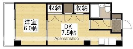 広島県広島市西区天満町[1DK/37.38m2]の間取図