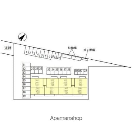 フラン苅原[1LDK/40.1m2]の配置図