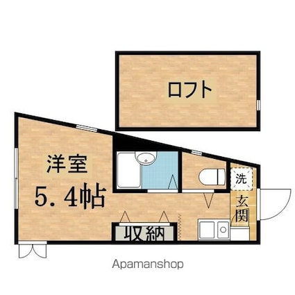 パレス高幡[1R/16.9m2]の間取図