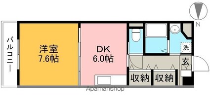 フォレストコート山ノ端[1DK/35.1m2]の間取図