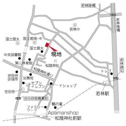 ＨＦ若林公園レジデンス[3LDK/67.35m2]の配置図