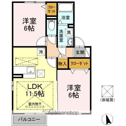レクスト赤坂の間取り写真