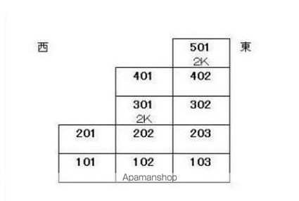 サザンコート永代[1K/18.63m2]の配置図