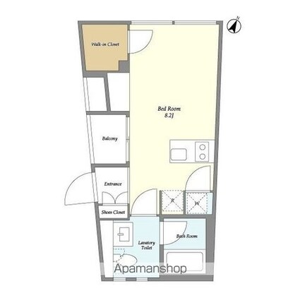 ＫＤＸレジデンス下馬[1R/25.16m2]の間取図