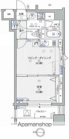 【ラグジュアリーアパートメント三ノ輪の間取り】