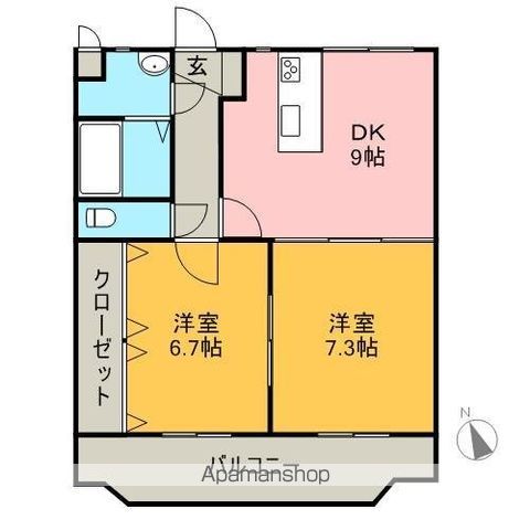 リアン田の上の間取り写真
